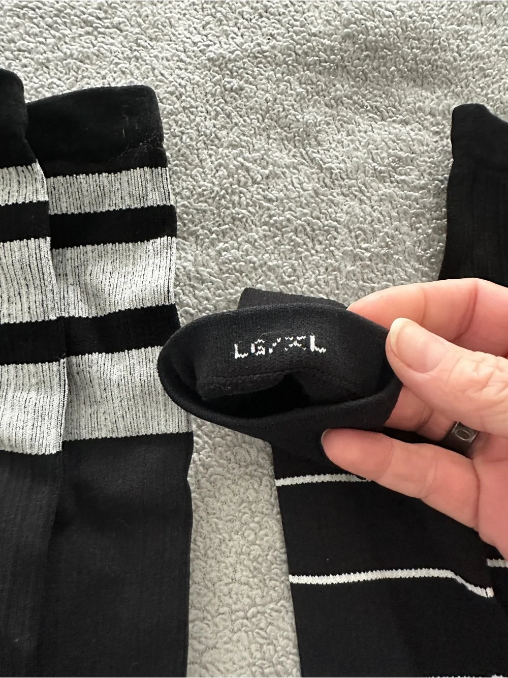 Unisex Compression Socks with White Stripes
